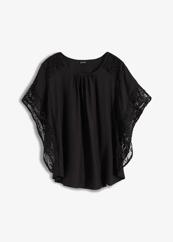Blouse avec détails dentelle, bonprix