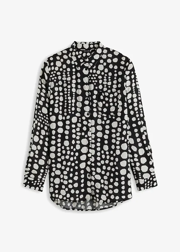 Chemisier long imprimé en viscose fluide, bonprix