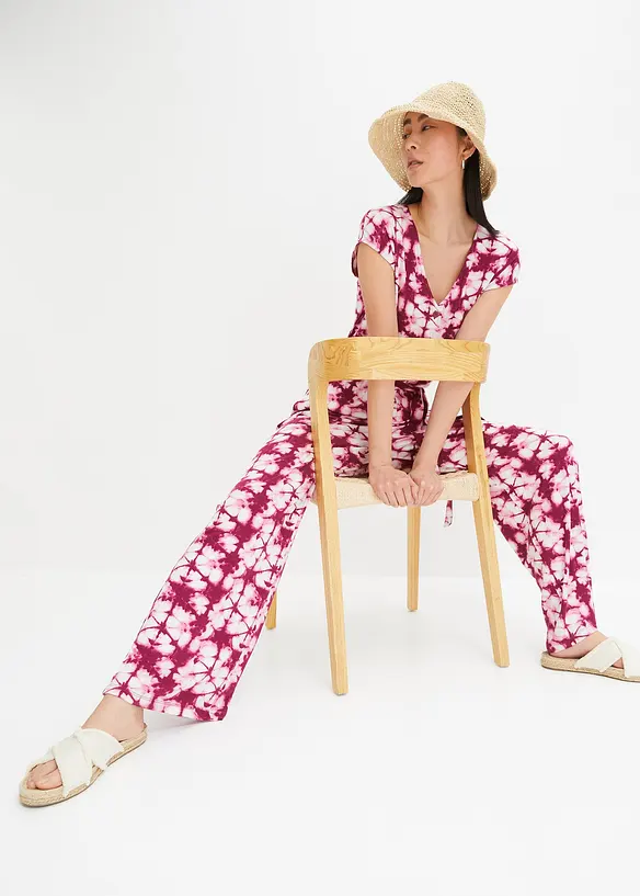 Jersey-Jumpsuit aus fließender Viskose, bonprix