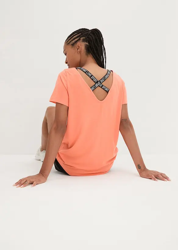 Sport-Longshirt mit Rückenausschnitt, bonprix