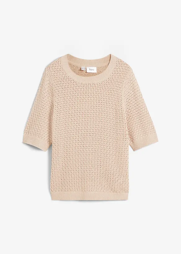 Strickshirt, halbarm, bonprix