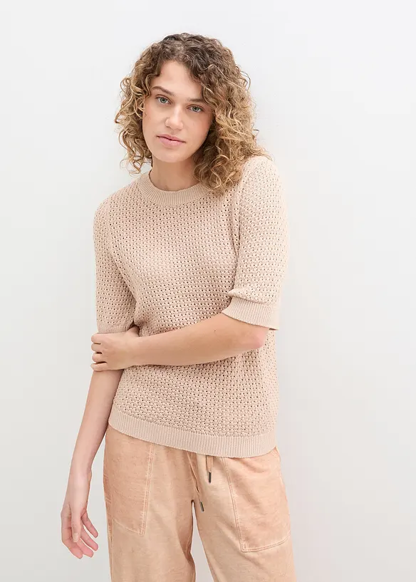 Strickshirt, halbarm, bonprix