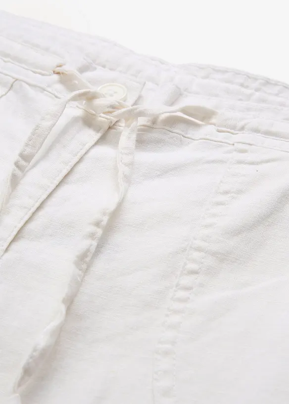 Pantalon large en lin mélangé, bonprix