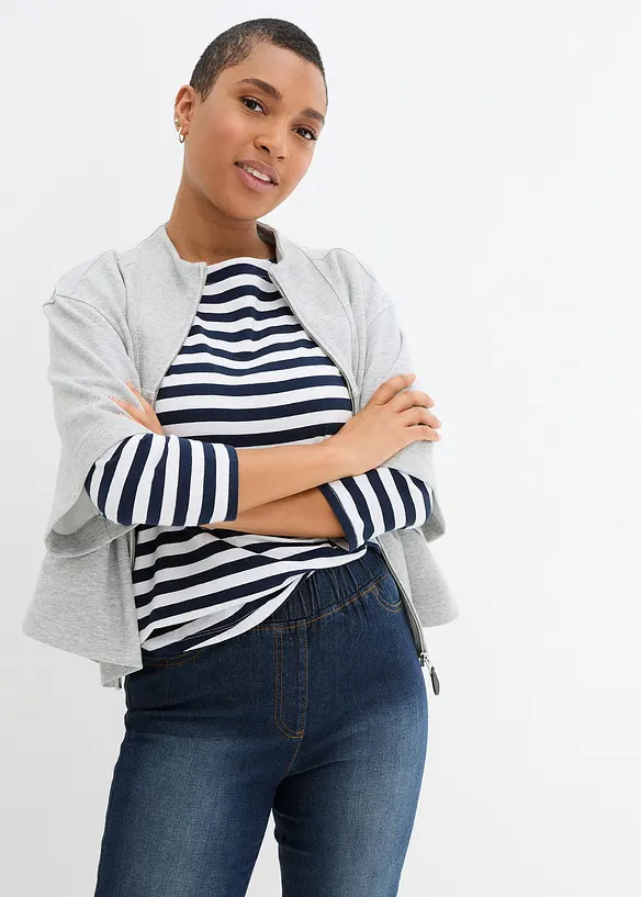 Slim Fit Jeans, Mid Waist, Baumwolle, bonprix