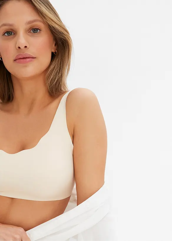 Wattierter Feel Comfort Lasercut T-Shirt BH ohne Bügel, bonprix