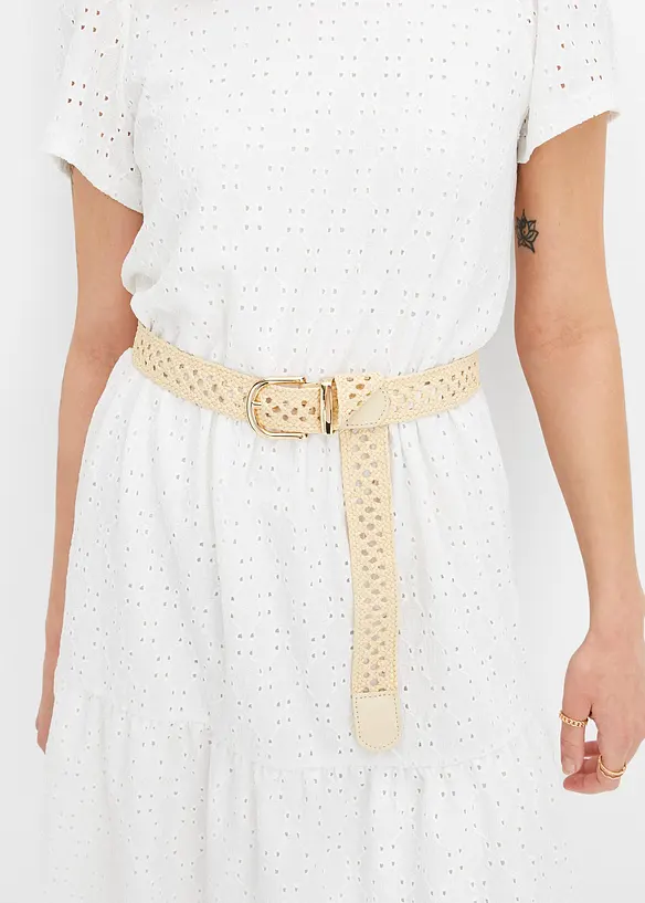 Robe polo avec broderies anglaises, bonprix