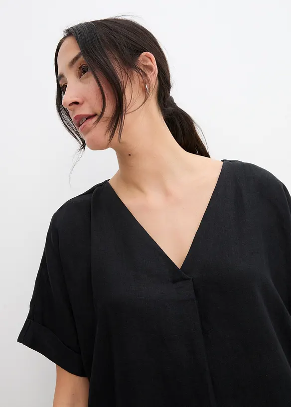 Robe caftan 100 % lin, bonprix