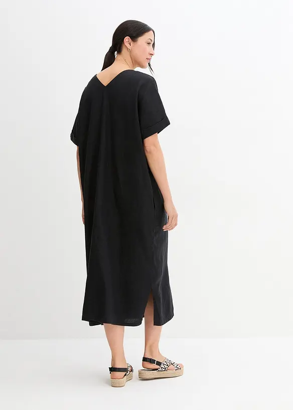 Robe caftan 100 % lin, bonprix
