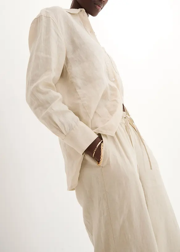 Palazzo-Hose aus reinem Leinen, bonprix