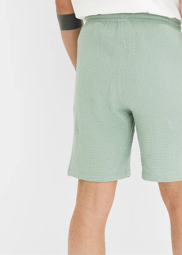 Short en gaze 100% coton, Regular, bonprix