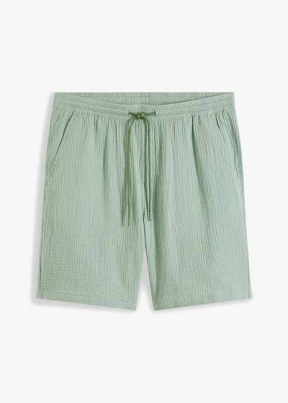 Short en gaze 100% coton, Regular, bonprix