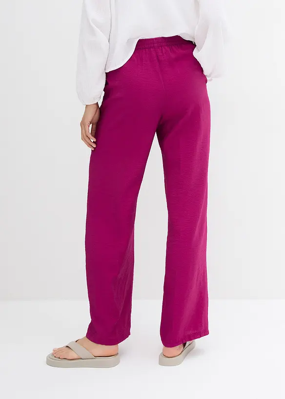 Marlenehose mit elastischem Bund aus Viskose-Mix, bonprix