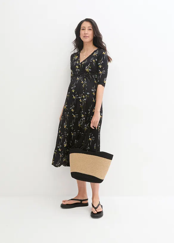 Robe midi de grossesse avec fonction allaitement, bonprix