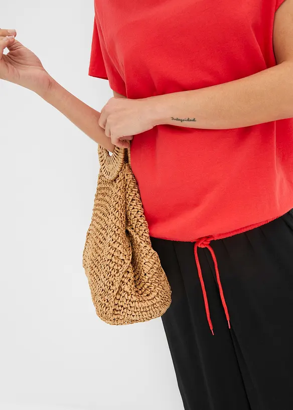 T-shirt avec détail noué à la base, bonprix