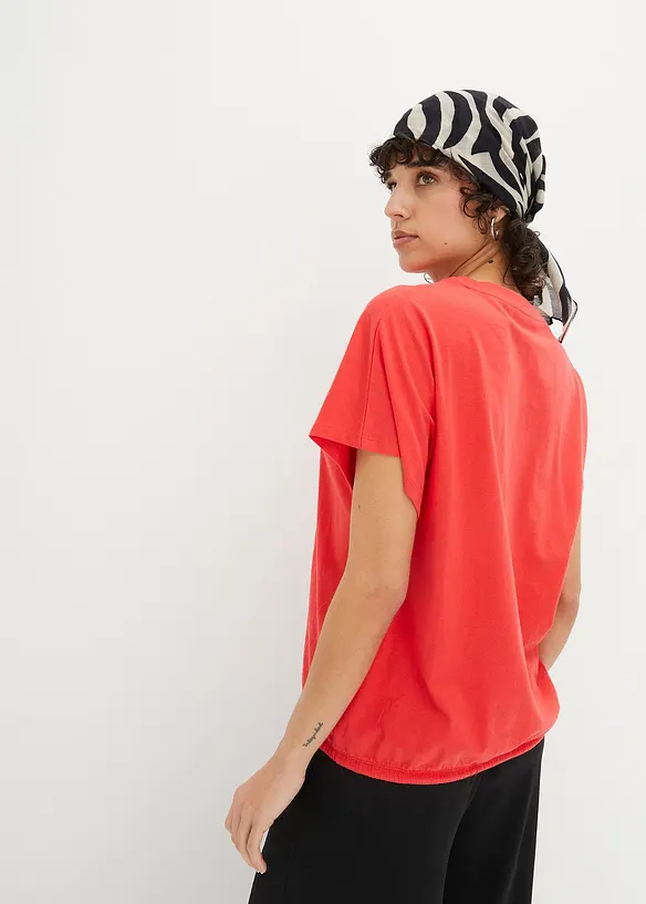 T-shirt avec détail noué à la base, bonprix