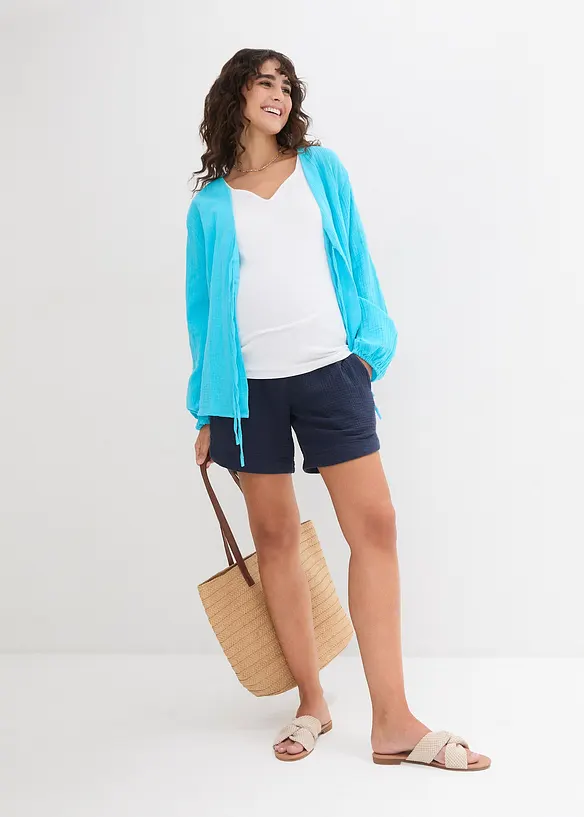 Short de grossesse en gaze 100% coton, bonprix