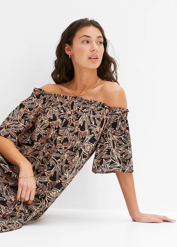 Robe col bardot, bonprix