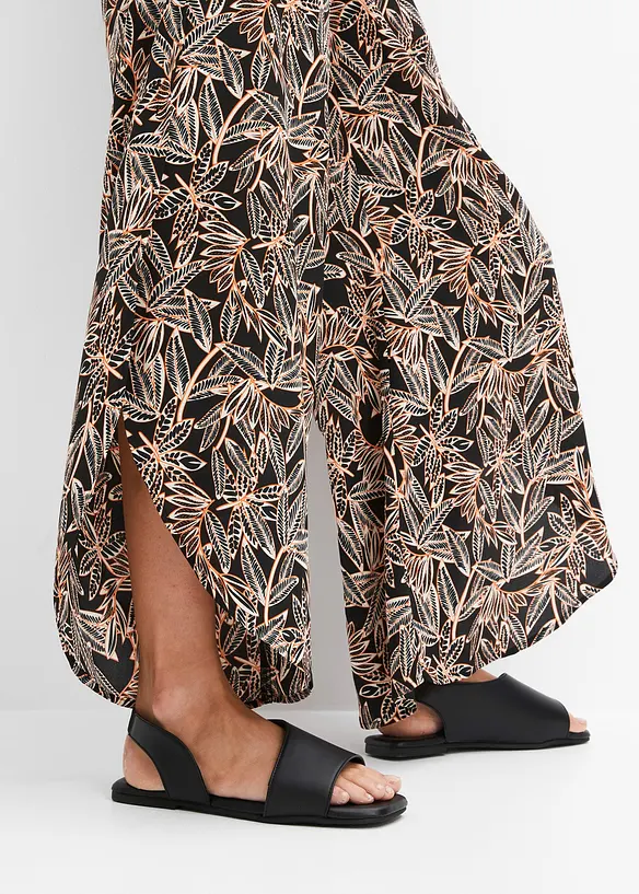 Pantalon palazzo fendu sur les côtés, bonprix