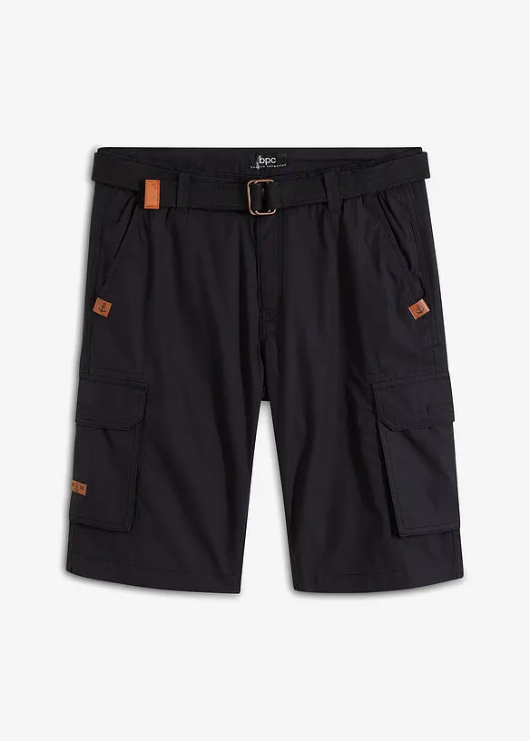 Bermuda cargo avec ceinture et taille élastiquée, Regular, bonprix
