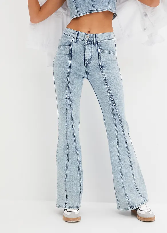 Jean évasé taille haute, bonprix