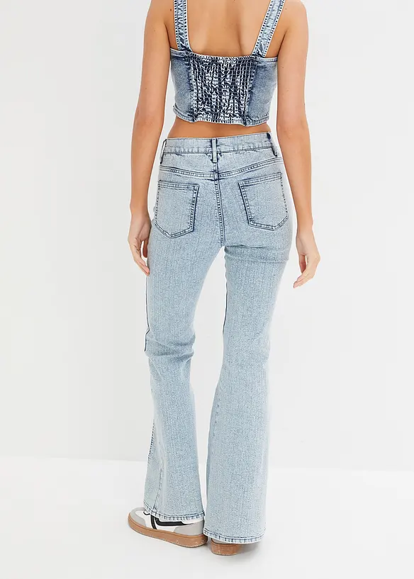 Jean évasé taille haute, bonprix