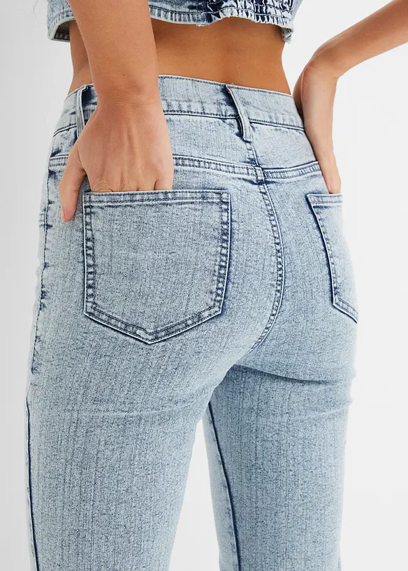 Jean évasé taille haute, bonprix