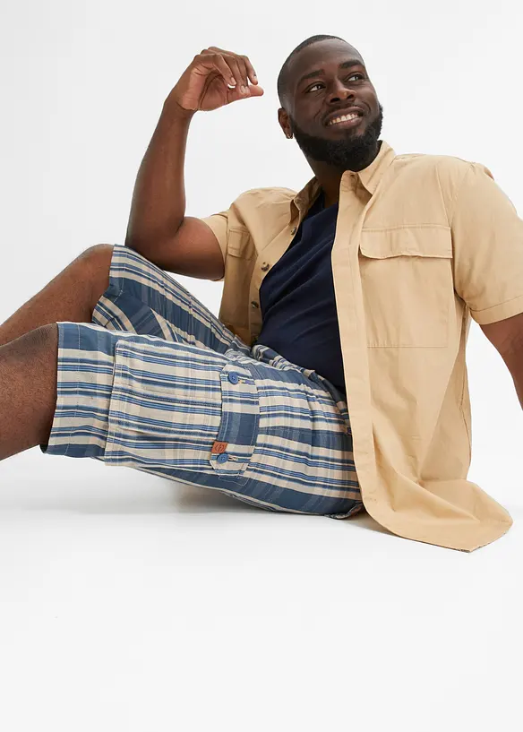 Bermuda cargo avec ceinture élastiquée, Loose Fit, John Baner JEANSWEAR