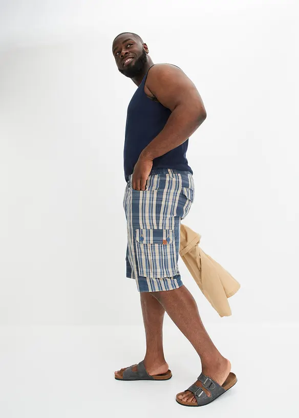 Bermuda cargo avec ceinture élastiquée, Loose Fit, John Baner JEANSWEAR