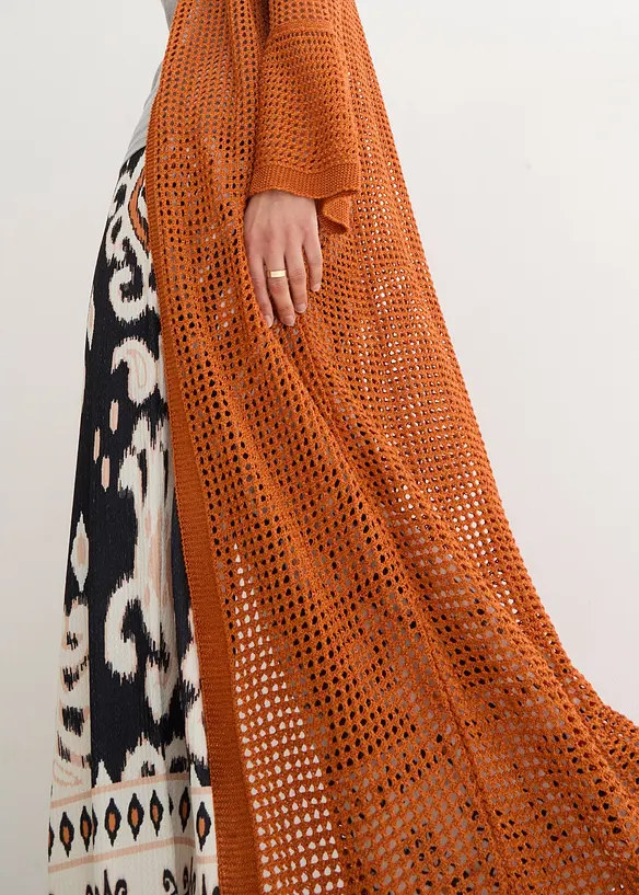 Gilet long en maille, bonprix
