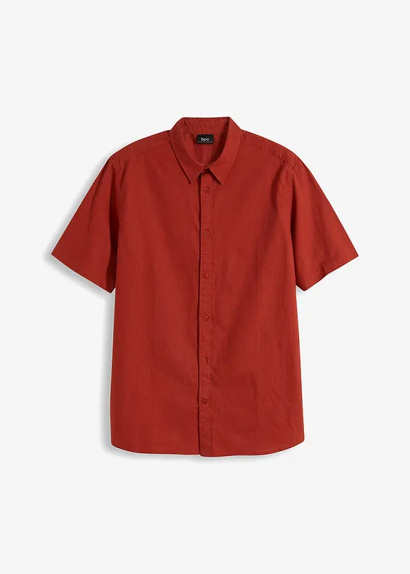 Chemise manches courtes en lin mélangé léger, bonprix