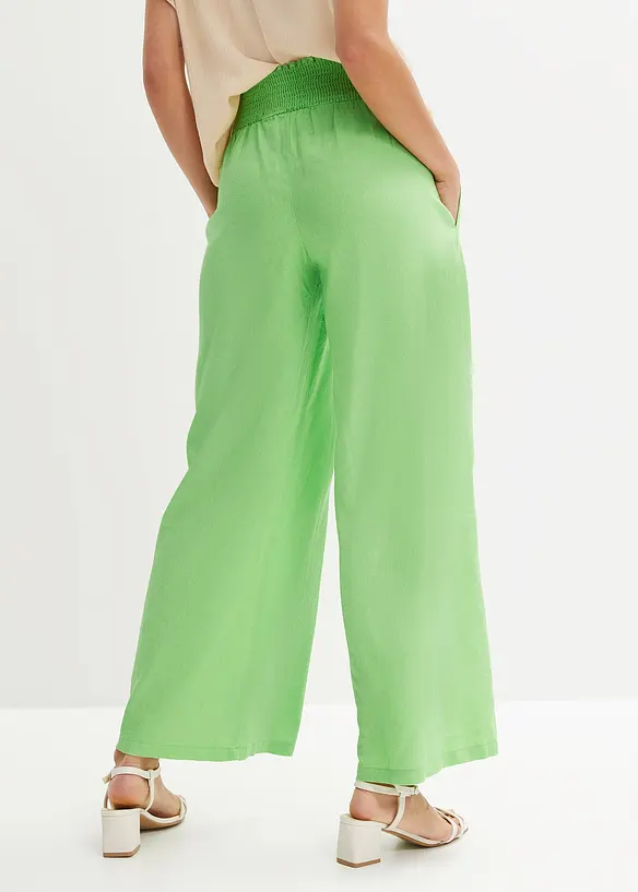 Pantalon large et léger en lin mélangé, bonprix