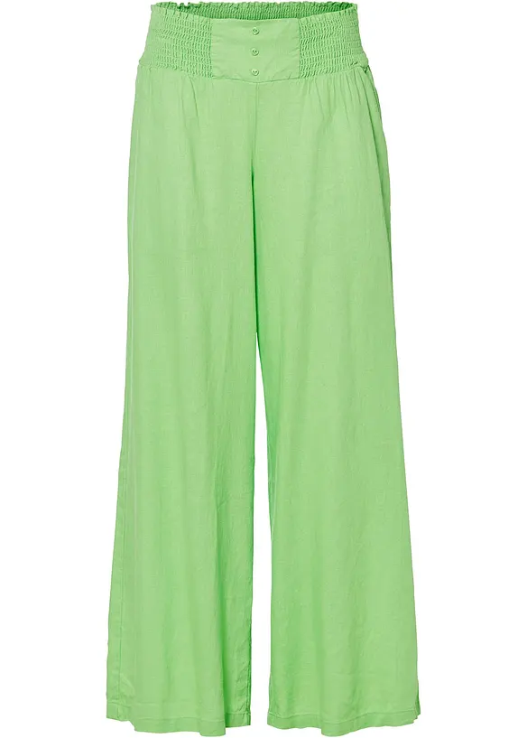 Pantalon large et léger en lin mélangé, bonprix