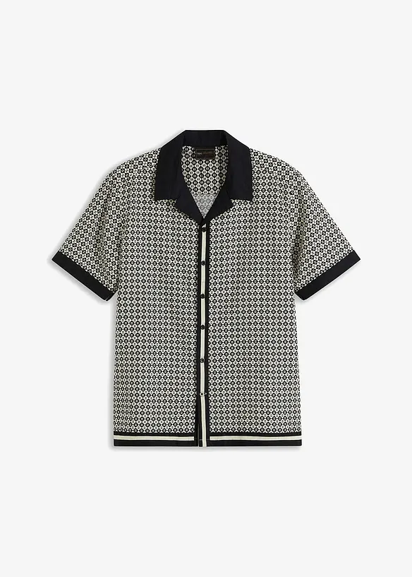 Chemise manches courtes en lin majoritaire, bonprix