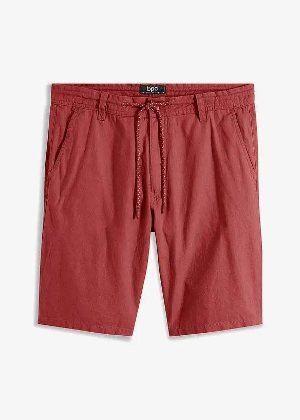 Bermuda chino avec lin et lien à noueer, Regular Fit, bonprix
