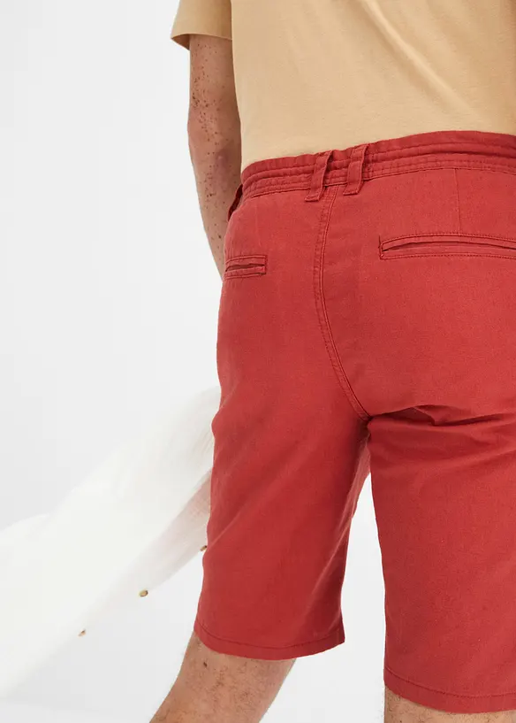 Bermuda chino avec lin et lien à noueer, Regular Fit, bonprix