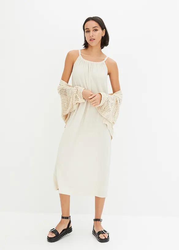 Trägerkleid aus leichtem Crêpe, bonprix