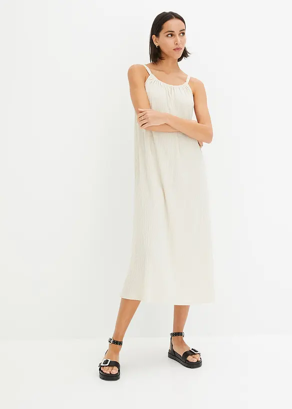 Trägerkleid aus leichtem Crêpe, bonprix