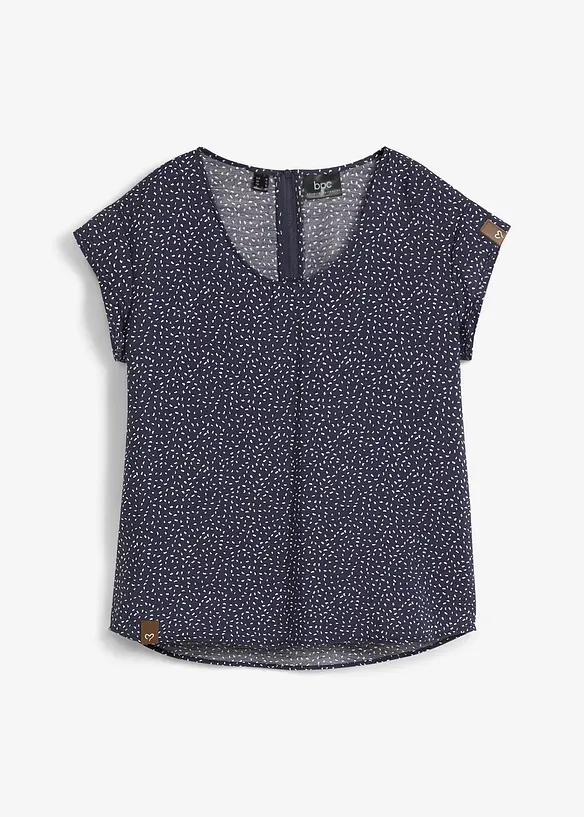 Bedrucktes Blusenshirt, kurzarm, bonprix
