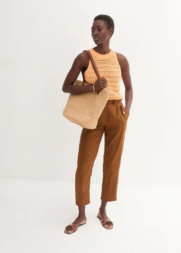 Pantalon 100 % lin, bonprix