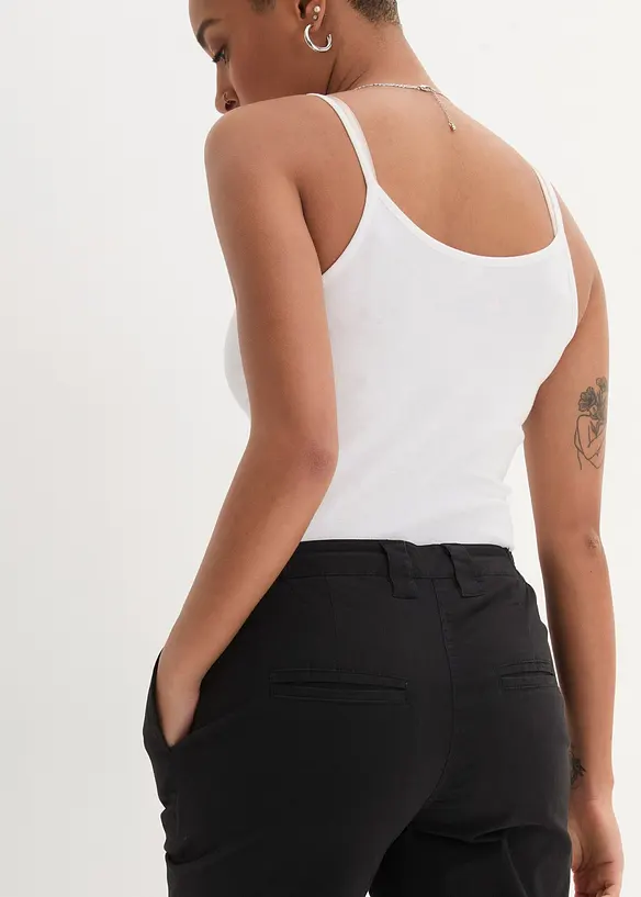 Pantalon chino en coton, longueur chevilles, bonprix