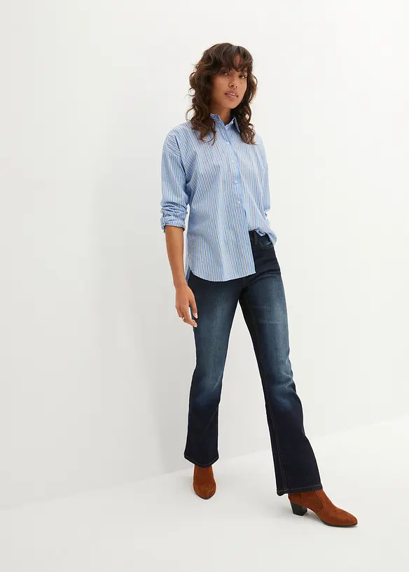Jean Bootcut taille mi-haute, extensible, bonprix