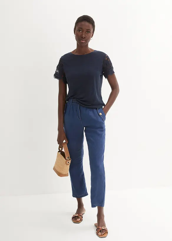 Pantalon 100 % lin, bonprix