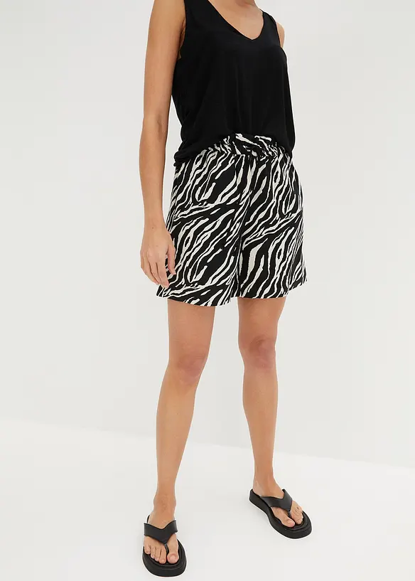 Paperbag Shorts mit Schnürung, bonprix