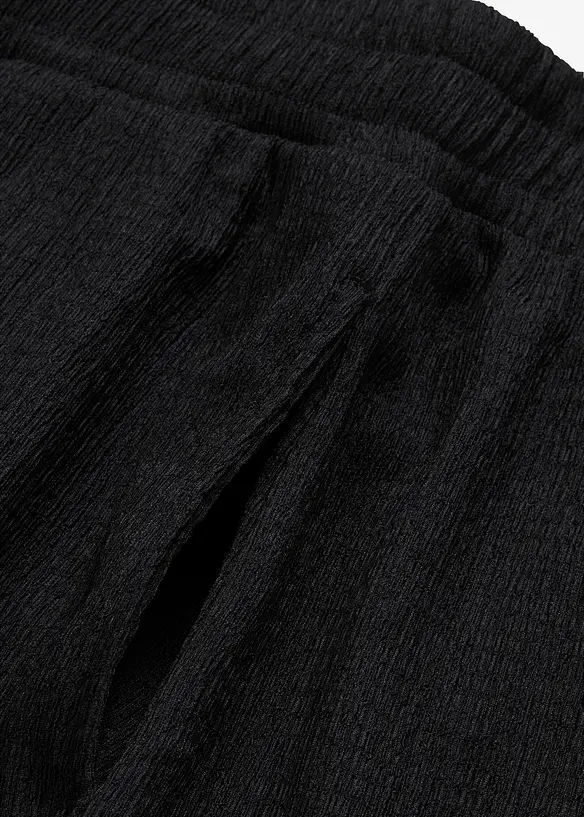 Short en jersey texturé à taille haute élastiquée, bonprix