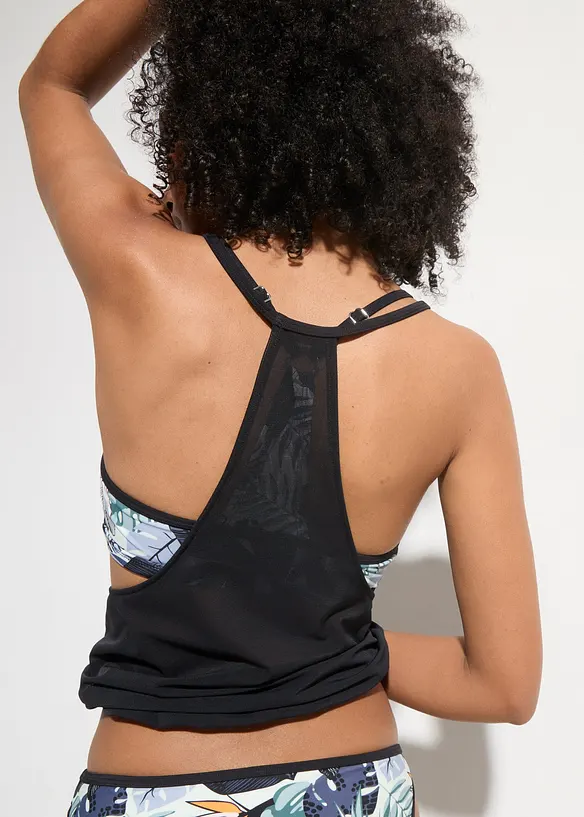 Oversize-Tankini mit Bustier-Bikinioberteil (3-tlg.Set), bonprix