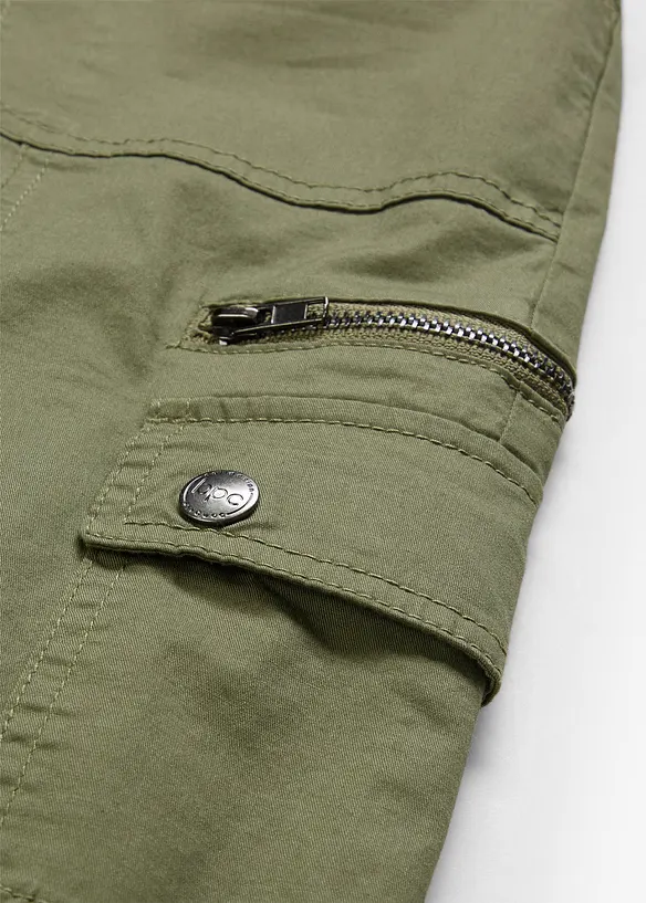 Cargo Jeans aus Baumwolle, Mid Waist, bonprix
