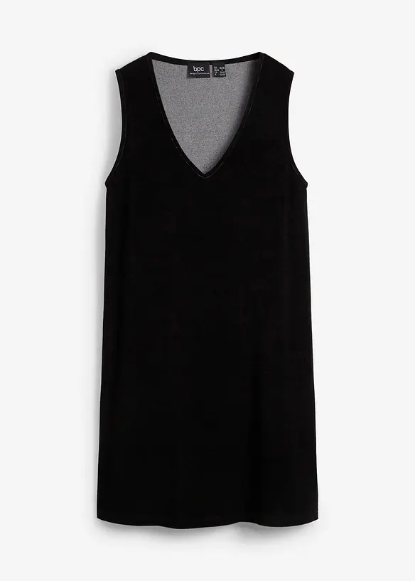 Robe trapèze en tissu éponge, bonprix