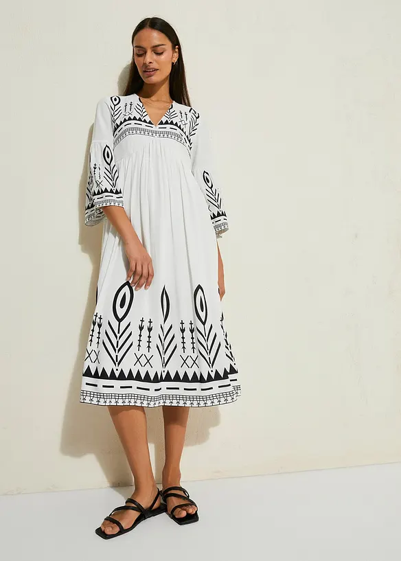 Midikleid aus fließender Viskose, bonprix