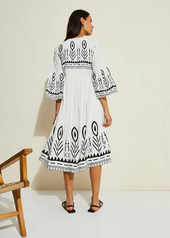 Midikleid aus fließender Viskose, bonprix
