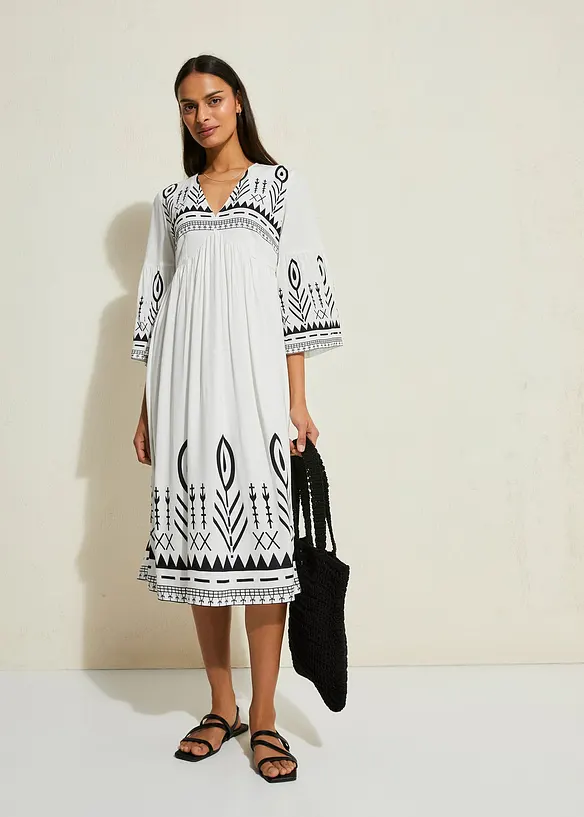 Midikleid aus fließender Viskose, bonprix